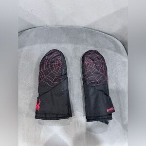 Spyder boys mittens gloves large black/red